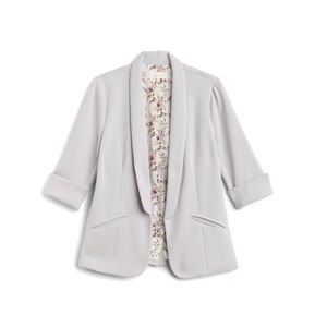 Brand new. Never worn. Skies are Blue, light grey blazer.